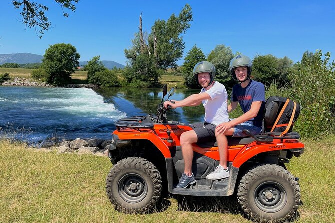 ATV Quad Tour from Split - Stop 1 on the Cetina River: canyon views and the water pause