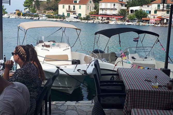 Blue Cave and Hvar island - five island tour from Split - Budikovac Island: calm lagoon water and white-sand vibes