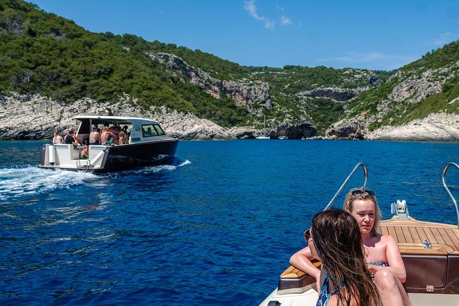 Blue Lagoon & Trogir (or Duga bay) Experience from Split - Speedboat Comfort and Split Pickup, from Riva to Open Water
