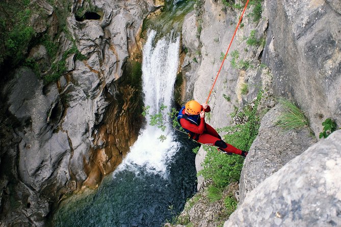 Canyoning advanced on Cetina river from Omiš - Abseils, waterfalls, and cliff jumps: the core action