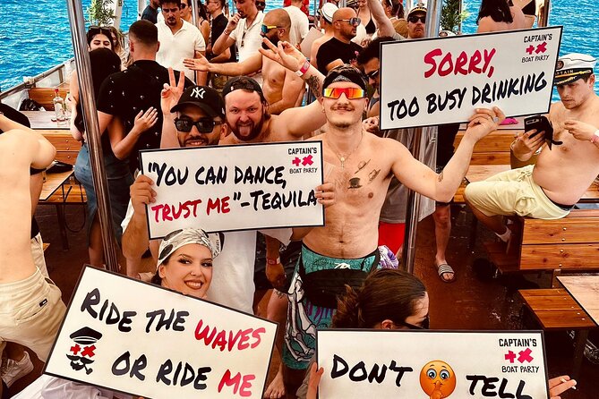 Captain’s Boat Party Split–Blue Lagoon Swim Stop + Free Shots &DJ - Price and value: what $34.76 buys you in a party format
