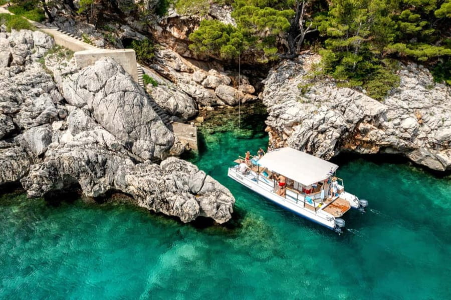 Dubrovnik: Elaphite islands excursion with Catamaran XLine - From Marina Frapa to open water on Catamaran XLine