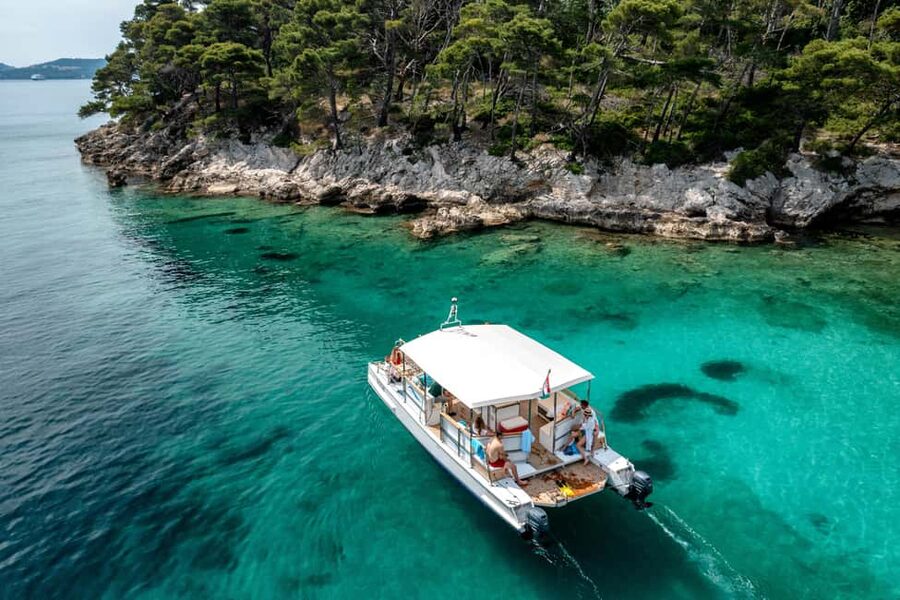 Dubrovnik: Elaphite islands excursion with Catamaran XLine - Koločep: the first island stop for quiet coves and easy walking