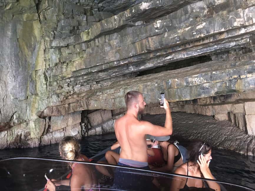 From Hvar: Blue Cave, Green Cave & 5 Islands Speedboat Tour - Ride comfort: windproof jackets, life vests, and quick access to the water