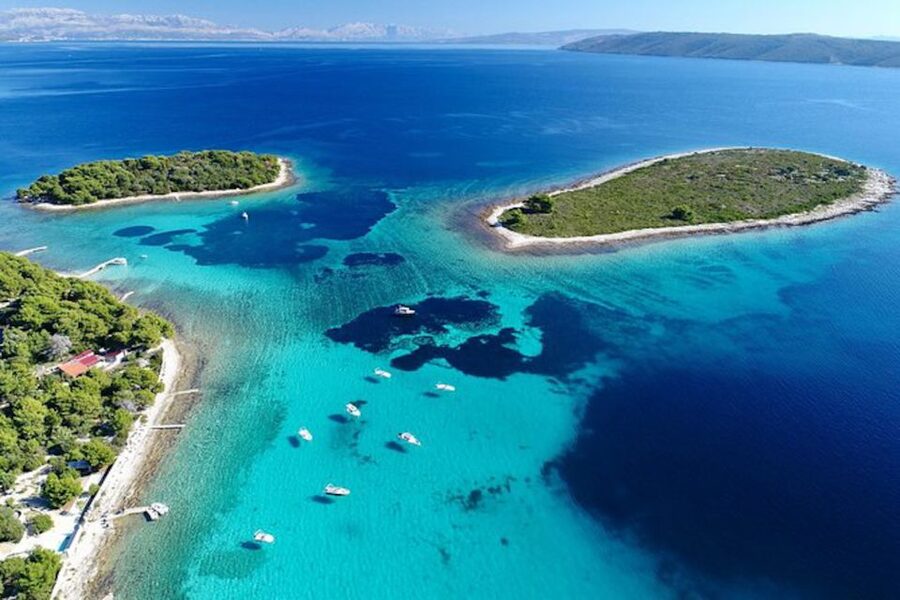 From Split: Blue Lagoon & 2 Islands half-day Private - Krknjaši Blue Lagoon, the main event for swims and snorkeling