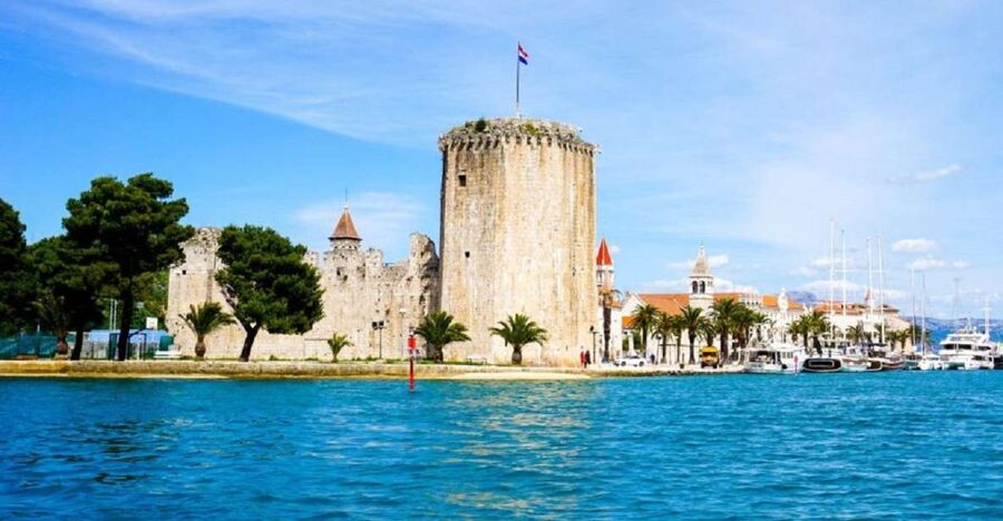 From Split: Blue Lagoon, Šolta, and Trogir Speedboat Tour - Trogir UNESCO streets: St. Lovro, Master Radovan, and Venetian fortresses