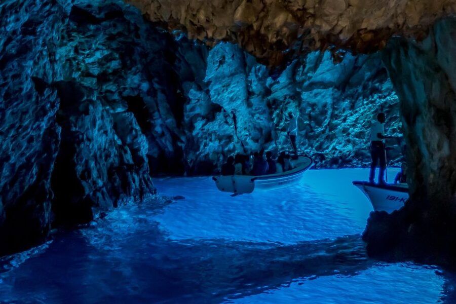 From Split, Croatia: Blue Cave & Hvar 5 Islands tour - Vis and the coastline on your terms, Komiža and Stiniva Cove