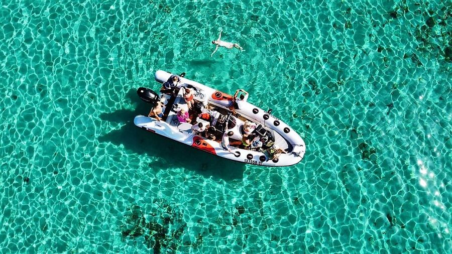 From Split: Half-day Trogir Tour & Speedboat to Blue Lagoon - Blue Lagoon at Drvenik Veli: the swim stop that lives up to the name