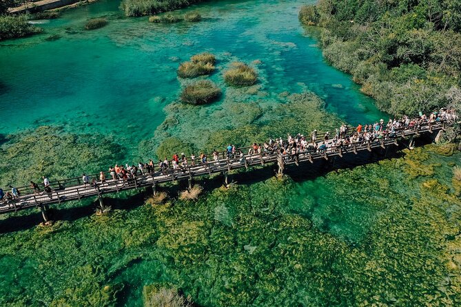 From Split: Krka Waterfalls, Food & Wine Tasting Tour - Jaruga hydroelectric power plant: big engineering under the falls