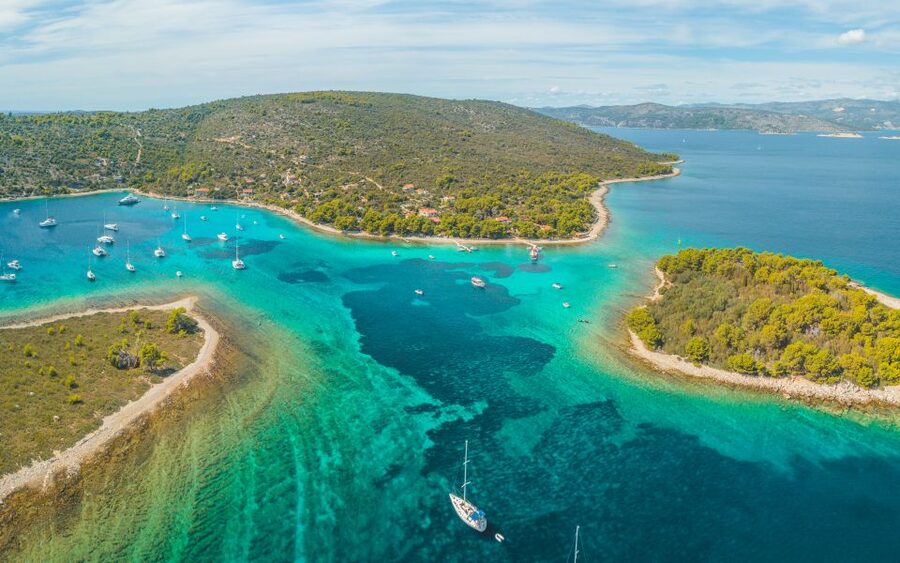 From Split: Trogir & Blue Lagoon Boat Tour with Snorkeling - Labadusa Beach And Ciovo Bay: Pebble Beaches, Pine Shade, Island Views