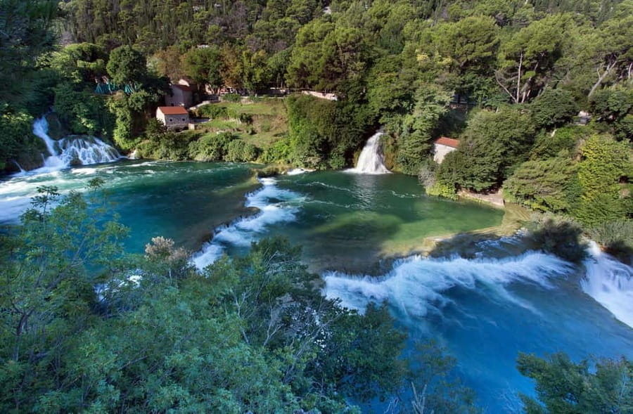 From Split & Trogir: Krka Waterfalls and Primošten - A One-Day Switch from Split or Trogir to Krka’s Waterfall World