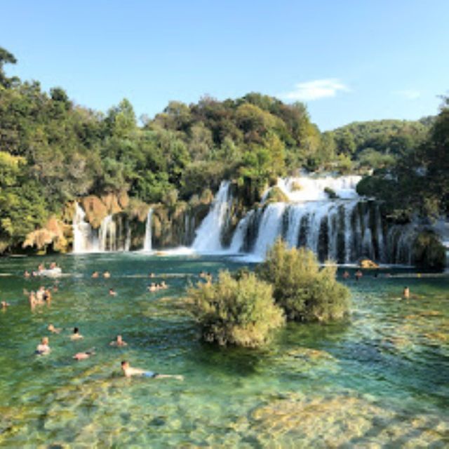 From Split & Trogir: Krka Waterfalls and Primošten - Primošten Free Time: Swimming, Cooling Off, and a Late Lunch Window