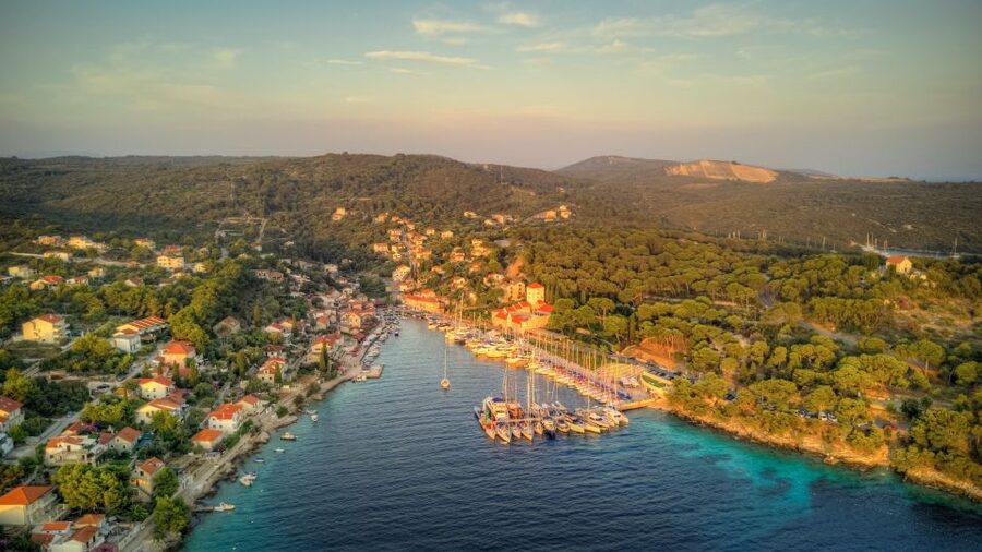 From Trogir: Sunset Private Tour - Maslinica at Golden Hour: Houses, Boats, and the 1708 Castle