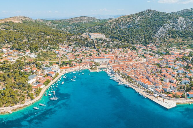 Hvar and Red Rocks - Private boat tour from Split or Trogir - Stop 1: Hvar Island red rocks for swimming and snorkeling