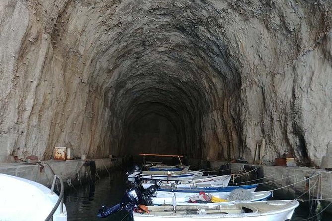 Hvar-Brac-Solta speedboat tour from Split or Trogir - Stop 2 on Brac: secret war tunnels and the pebble beach of Vela Planica