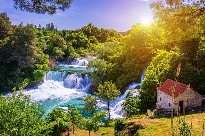 Krka Waterfalls & historic Šibenik - driver&guide, boat cruise, lunch break - Šibenik on foot: narrow streets, white stone houses, and St James Cathedral