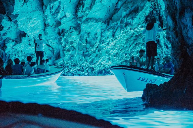 Private Blue cave, Mamma Mia and Hvar, 5 islands tour from Split - Your private boat setup: open-air comfort, safety, and English guidance