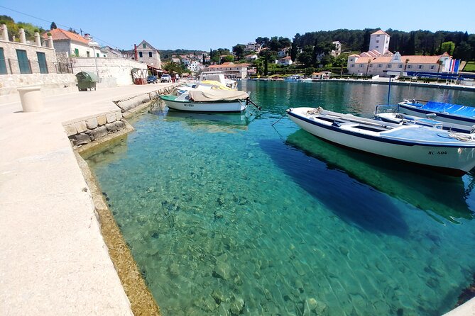Private Boat tour to the Blue Lagoon & Solta - Swim, Snorkel, Tan and Relax! - Maslinica: Fishermen-Town Calm for Coffee and Easy Sightseeing