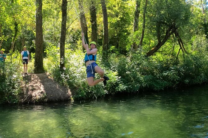 Private Cetina rafting trip|Cave exploring|Cliff jumping & more - Cave exploring, rope swings, and the waterfall swim payoff