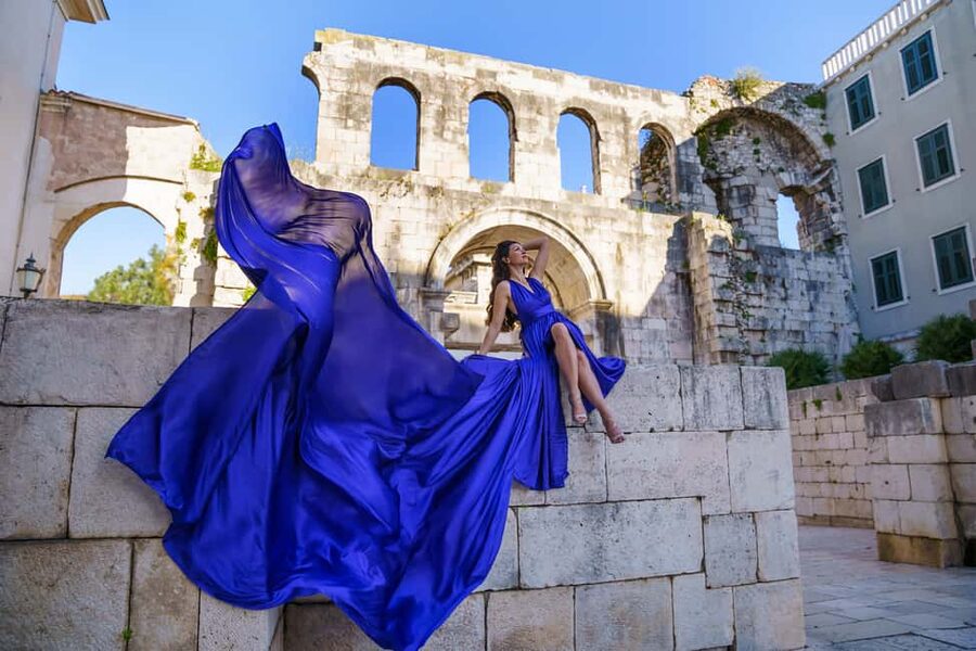 Private Flying Dress Photo Session in Split, Croatia - Why Split works so well for a flying dress photo shoot