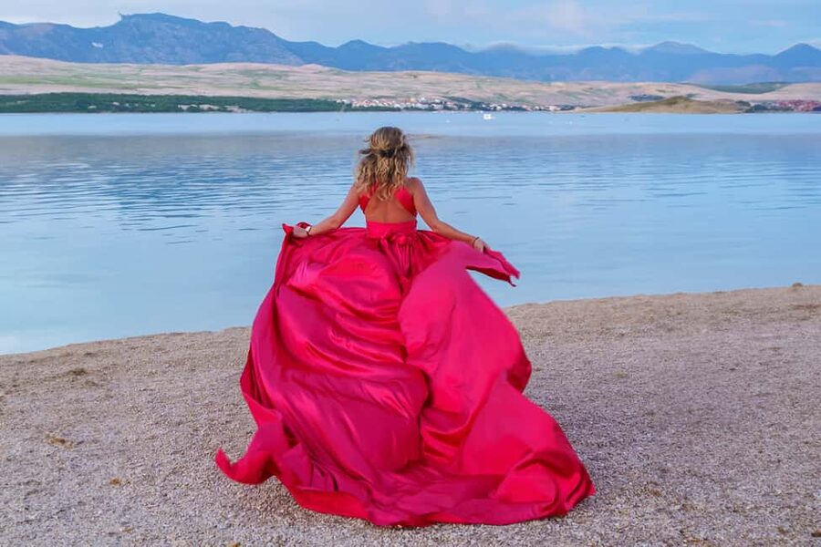 Private Flying Dress Photo Session in Split, Croatia - Timing tips: 08:15 for calmer frames, 19:00 for golden hour energy