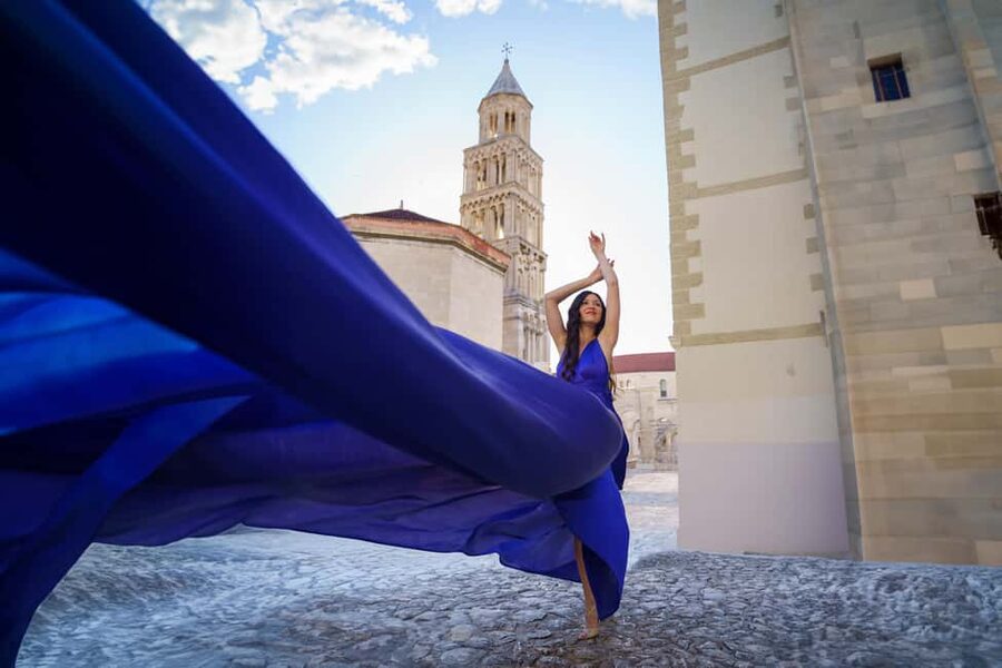 Private Flying Dress Photo Session in Split, Croatia - What it feels like on the ground: fun, coaching, and real city energy