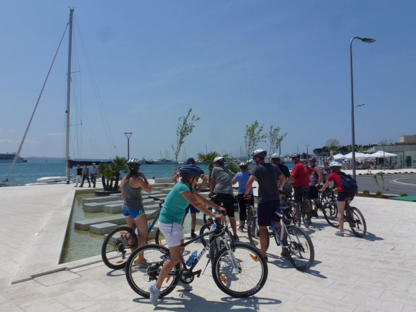 Split 3-Hour Guided Bike Tour - The ride out of town: pine shade toward the marinas