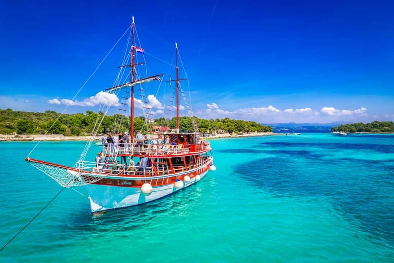 Split: 3 Island & Blue Lagoon Cruise with Lunch & Drinks - Breakfast, Drinks, and a 1903 Wooden Sailing Ship Atmosphere