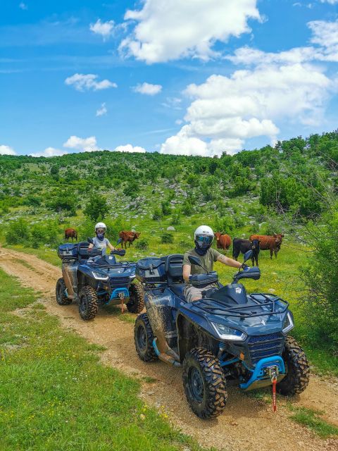 Split: Dalmatian Quad Tour with River Swimming & Picnic - Gear Up: Helmets, Gloves, Dust Mask, and Real ATV Setup