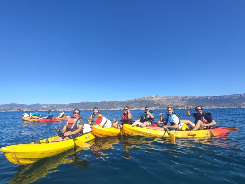 Split: Guided Sea Kayaking Tour with Snorkeling - Wine break, guide photos, and what the 210 minutes really feel like