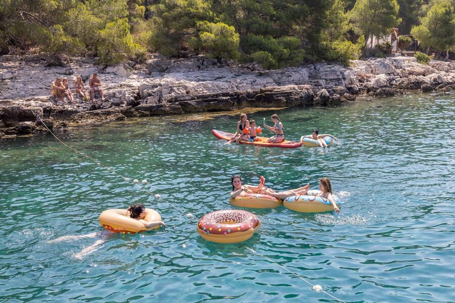 Split: Hvar, Brač, and Pakleni Cruise with Lunch and Drinks - Onboard Fun Beyond the Swim: Paddleboards and Inflatables