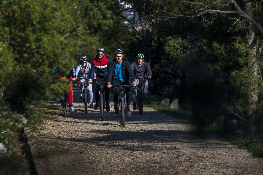 Split: Old Town Guided Bike Tour with Poljud Stadium - Meeting point and getting ready for the ride