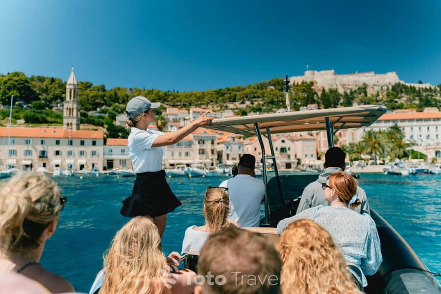 Split/Podstrana: Blue Cave, Hvar & 6 Islands Speedboat Trip - Hvar town in two hours: history-lite, views-up, lunch time