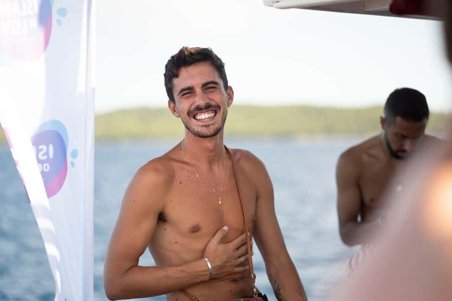 Split: Sunset Boat Party with Live DJs and Blue Lagoon Swim - Drvenik Veli and the sunset dance-floor mood