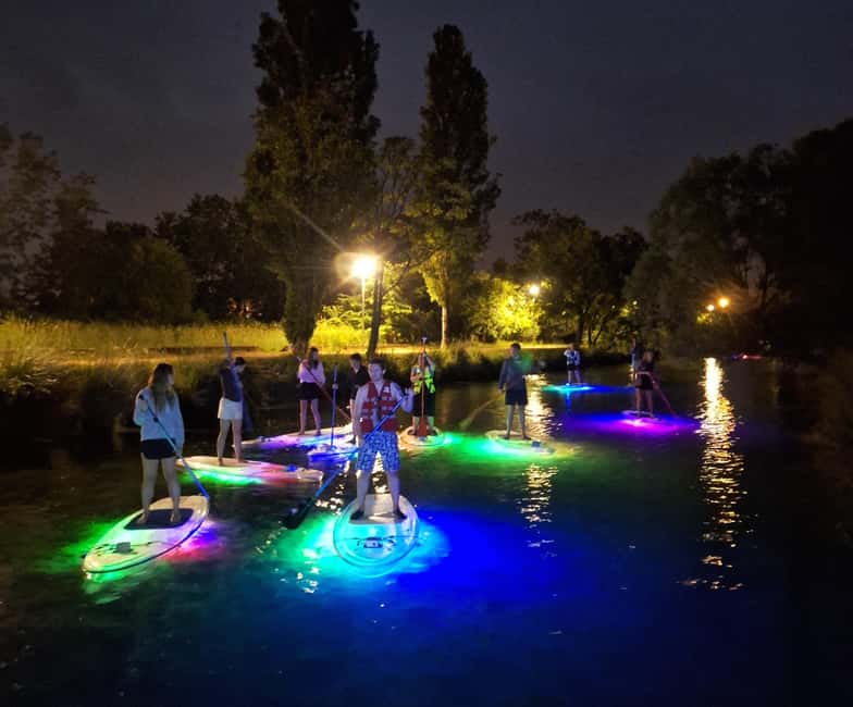 Split: Transparent SUP night Glow tour - What 150 minutes feels like, and the paddle distance reality