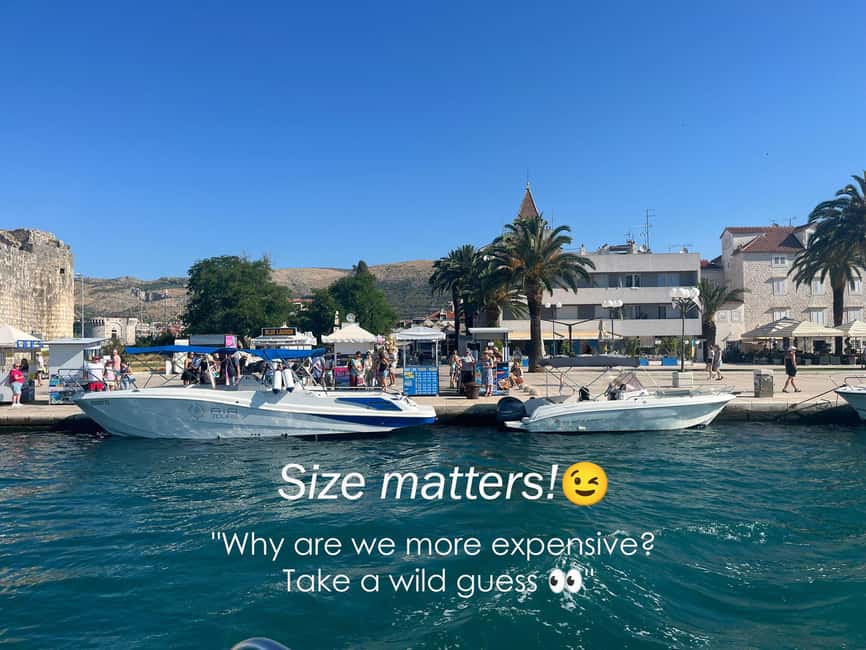 Split/Trogir: Half-Day 3-Island Speedboat Adventure - Blue Lagoon: 90 minutes to swim and snorkel at anchor