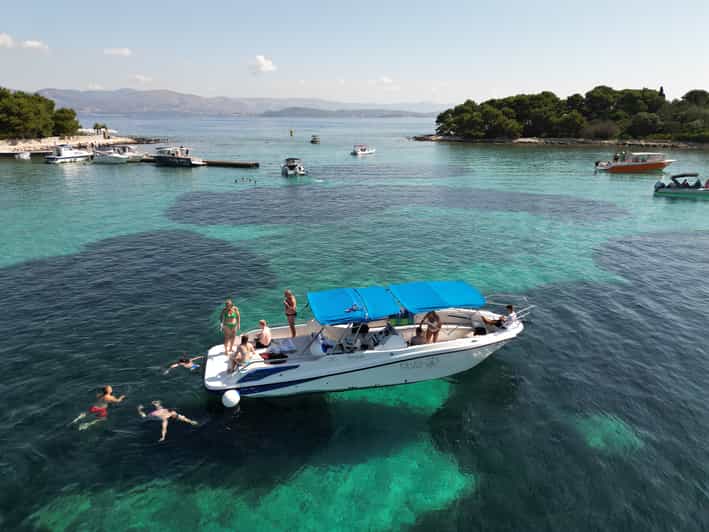 Split/Trogir: Half-Day 3-Island Speedboat Adventure - Duga Cove and Beach bar Borkko on Čiovo: sandy water and net loungers