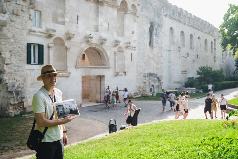 Split: Walking tour of Split with a 'Magister' of History - Entering Diocletian’s Palace through the Bronze Gate on the Riva