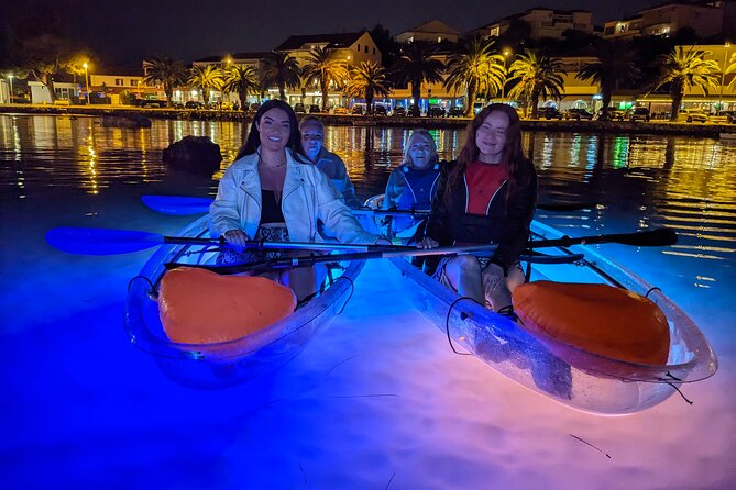 Transparent Kayak Glow Tour in Split - White Rocks, Cliffside Houses, and the Chance to Swim